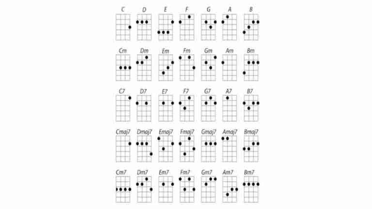 Notas Musicales Ukelele Cuerdas 35 Acordes GUIA Completa