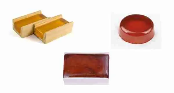 brea, resina, cera, colofonia del arco